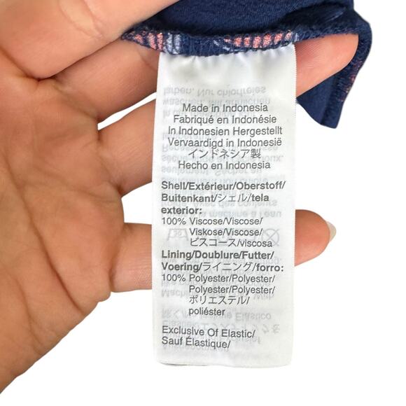 Madewell Plumeria Cutout Navy Bird of Paradise Print Sleeveless Smocked Jumpsuit - Picture 10 of 11